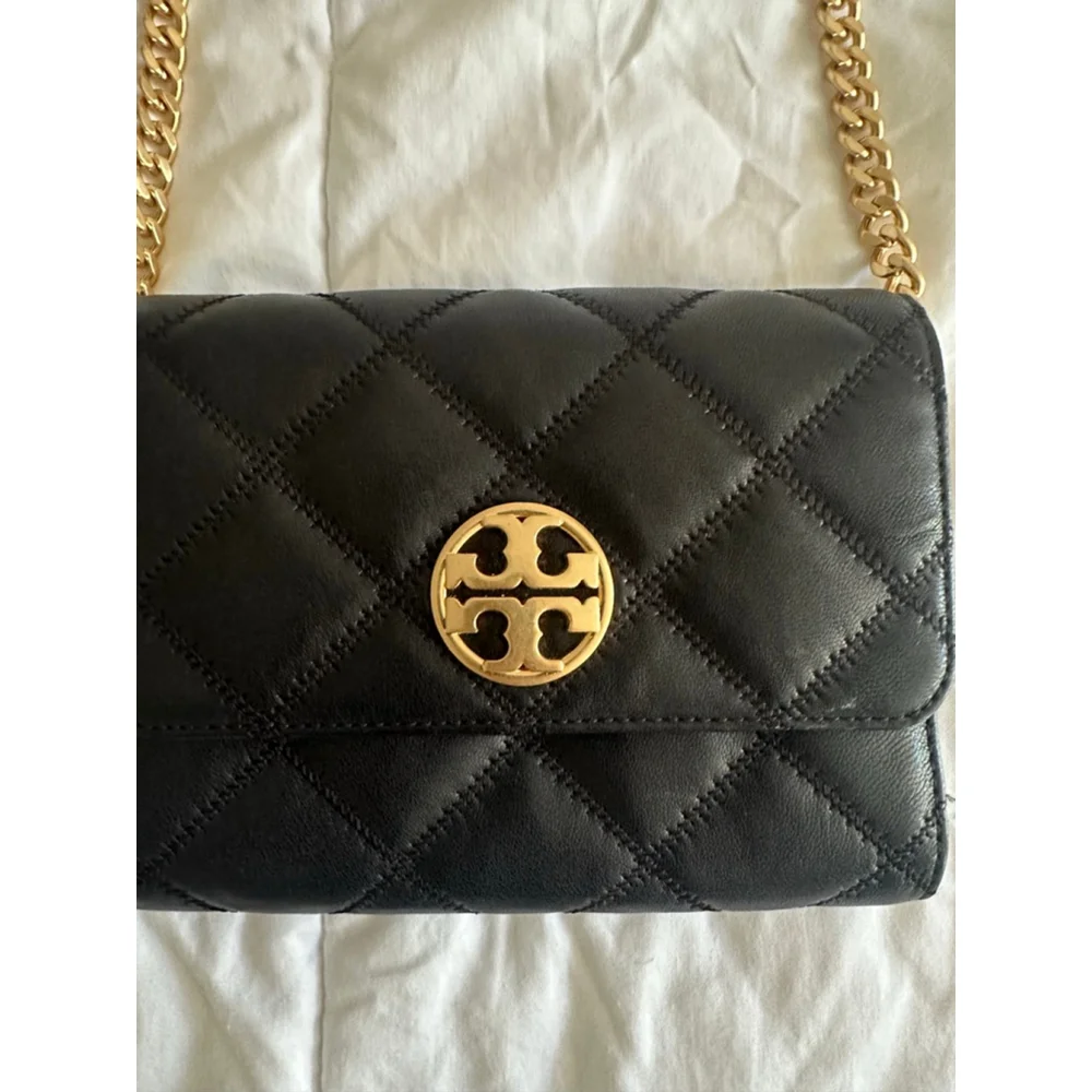 Women's Tory Burch Black Leather Crossbody Bag Small - Picture 1 of 3